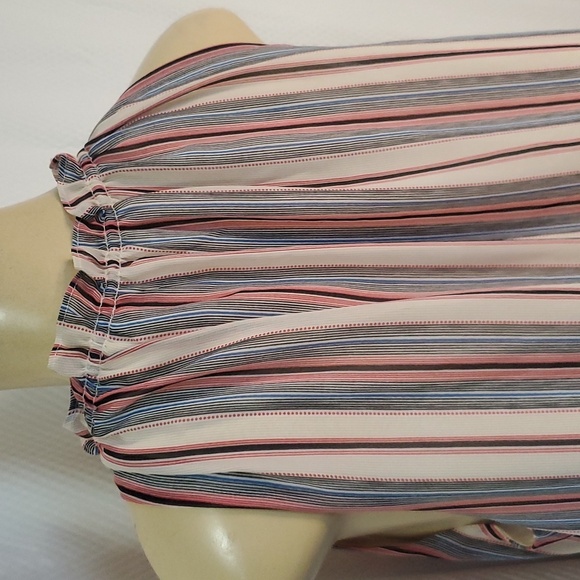 Max Studio Striped Sleeveless Halter Top Size M - Picture 5 of 9